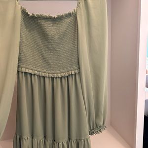 Aritzia Mini Sheer sleeve dress